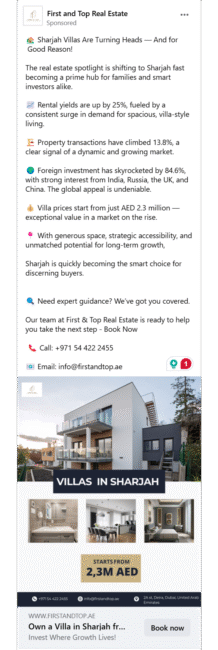 First and Top Real Estate ad creative mockup 1