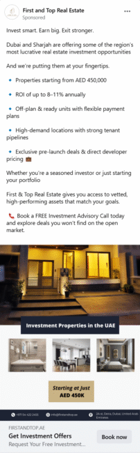 First and Top Real Estate ad creative mockup 2